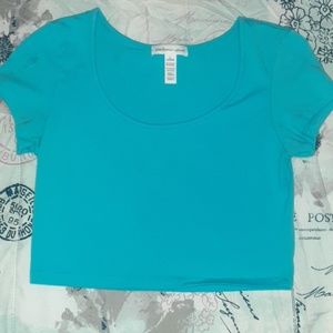 Ambiance apparel turquoise corp top large